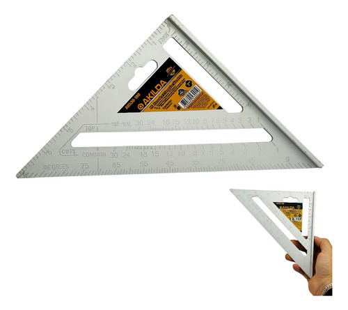 Escuadra Triangular Carpintero Resistente 7 Pulgadas