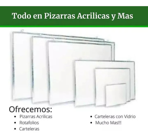 Pizarra Acrílica 60x90 Marco De Aluminio 