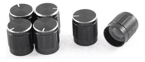 6 Perilla Del Interruptor 15 X 17mm Giratorio Perilla Negro