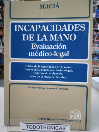 Incapacidades De La Mano   Evaluacion Medico Legal   -20xii