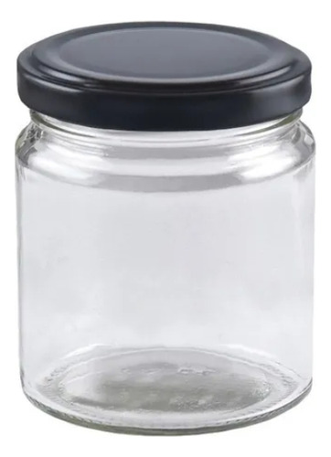 Frasco Morronero 200ml Conserva Con Tapa X 60 Unidades Negro