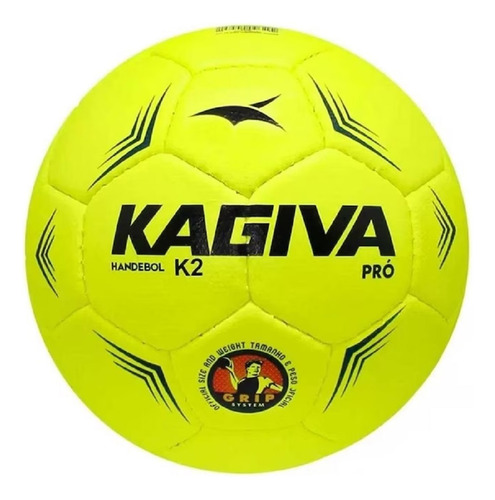 Bola Handebol K2 Pro Costurada Cor Amarelo/Verde Tamanho da bola 56