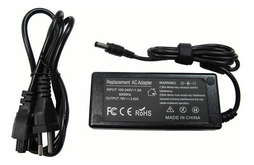 Cargador positivo para portátil Asus Toshiba 19 V 3.42 A, voltaje de entrada 110-240 V