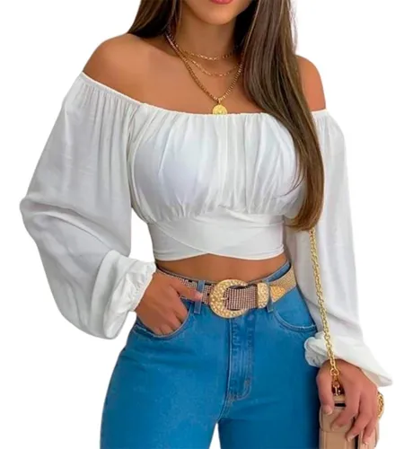 debajo Definir invierno Blusa Campesina Blanca | MercadoLibre 📦