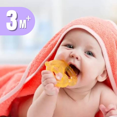 Mordedera De Agua Silicon Textura Suave Refrigerante Bebe3+ Rojo Papas Fritas