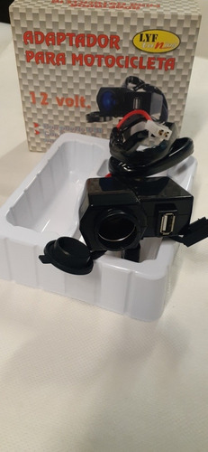 Imagen 2 de 4 de Toma 12 Volt Y Usb Para Motos/cuatri Fusible De Protec .