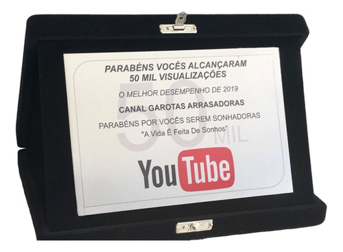 Placa De Homenagem You Tube