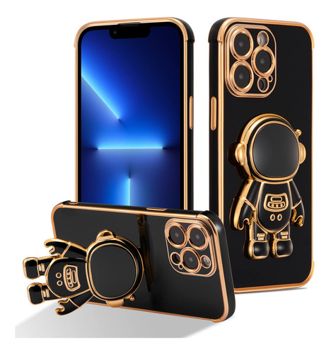 Funda Para iPhone 13 Pro Negro 6.1 PuLG Piel Sintetica -3