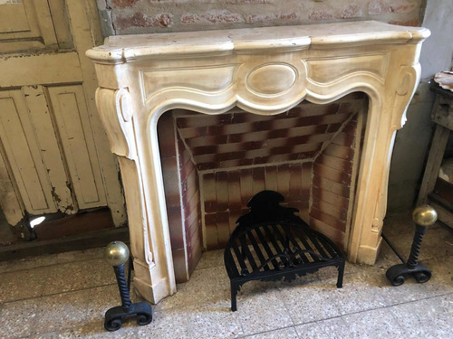 Morillos Para Chimenea De Hierro Y Bocha De Bronce