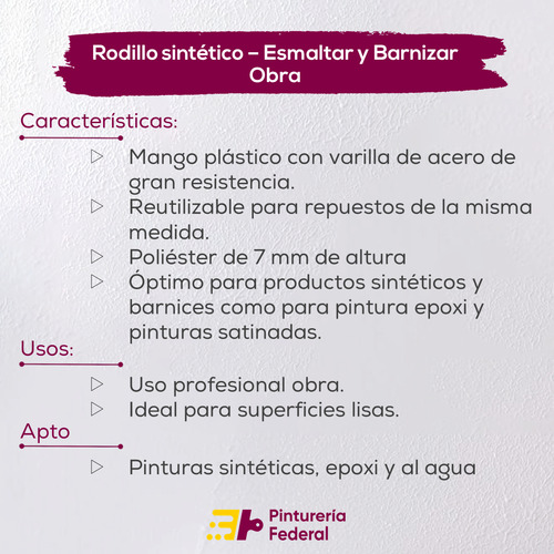 Rodillo El Galgo Esmaltar Y Barnizar N° 10 X 3 Unidades