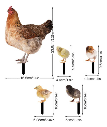 Decoração De Pátio De Primavera Em Forma De Frango, Cartão D