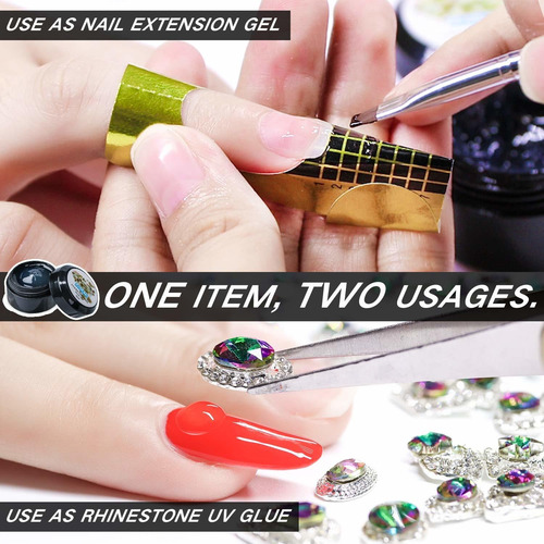 Nail Art 8 Ml / Un Tarro De Rhinestone Pegamento Gel Adhesiv