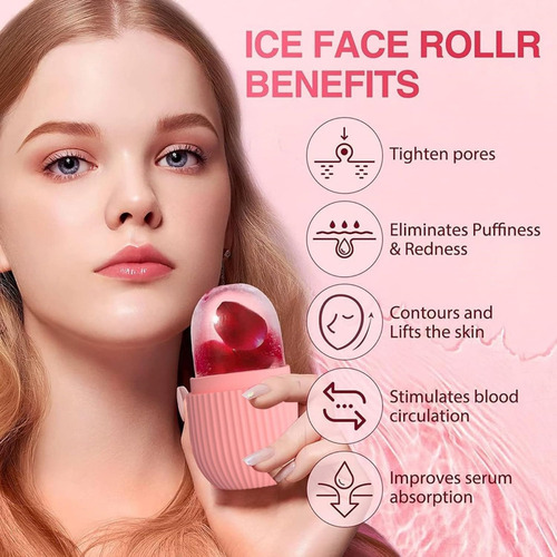 Porta Hielo Para La Cara 2en1, Molde Silicona Reusable Ojos