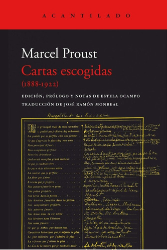 Libro Cartas Escogidas - Marcel Proust