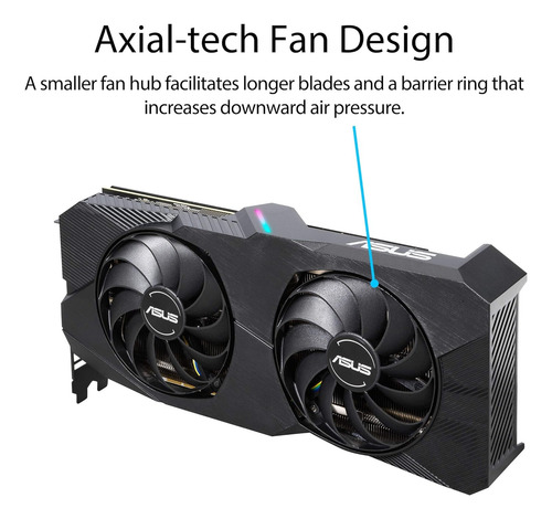 Asus Tarjeta Gráfica Para Juegos Dual Amd Radeon Rx 5600 Xt (Usado)