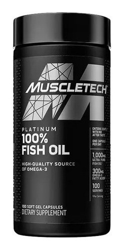 Fish Oil 100% Omega 3 1000mg 100 Softgel Muscletech