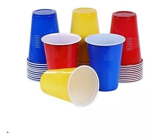 150 Vasos 16oz Extra Grande Fiesta Desechables Varios Color