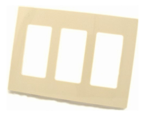 Leviton 80311-st Placa De Pared Decora Plus De 3 Unidades, Color Almendra Claro