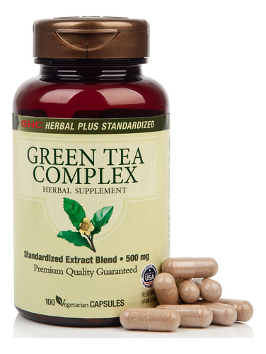 Gnc Herbal Plus Complejo De Té Verde 500 Mg, 100 Cápsulas.