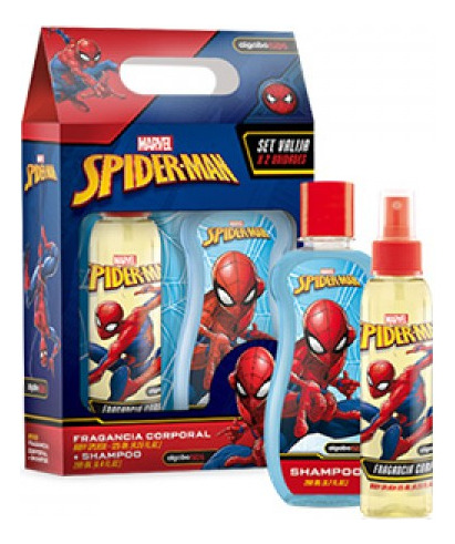 Set Body Splash 125ml + Shampoo 210ml Spiderman Algabo Kids