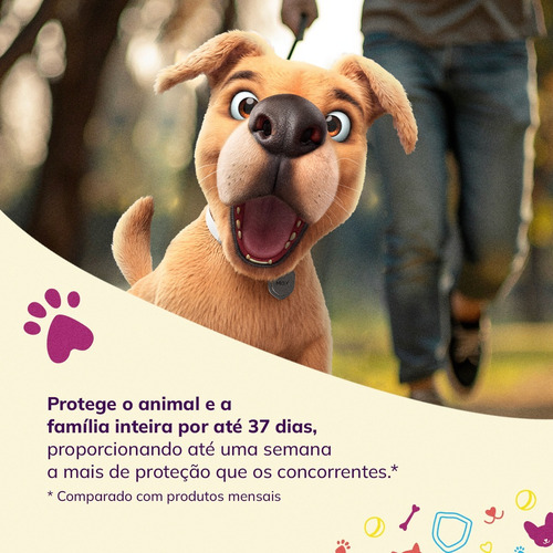 Defenza 45mg 2-4,5kg Antipulgas Carrapatos 37 Dias Duração