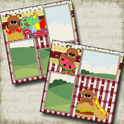 La Vida Picnic  Premade Pagina Recorte Ez Disposicion