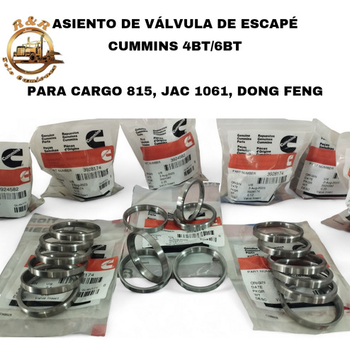 Asiento De Válvula De Escape 4bt/6bt, Cargo 815, Jac 1061