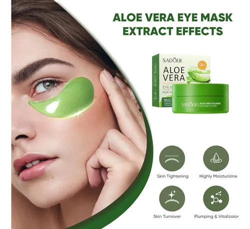 Máscara Para Debajo De Los Ojos, 60 Parches De Aloe Vera