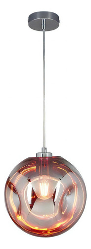 Lámpara Colgante Lamina De Acero Cristal Cromo 8.5w 100v Tecnolite 20CTL8195MVCR