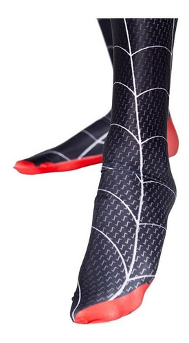 Imagem 6 de 7 de Fantasia Infantil Homem Aranha Miles Morales Roupa Preta