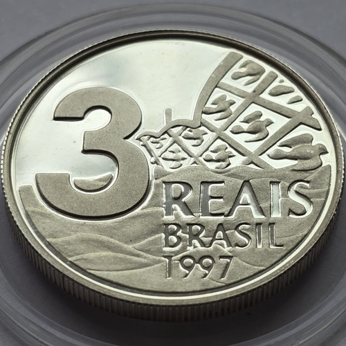 Moeda De Prata 3 Reais 1997 Centenário De Belo Horizonte Bh (Usado)