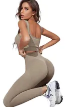 Comprar Calza + Top Armado Push Up Frunce Levanta Cola Seamless T8