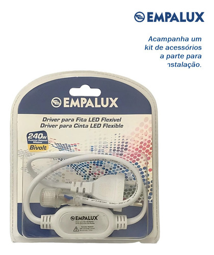 Fita Led 4,8w 127v Ip66 1mt Branco Quente Com Driver