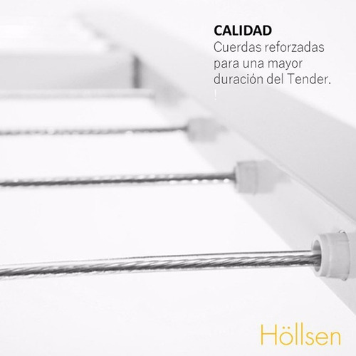 Tendedero De Techo Höllsen Con Malla Porta Perchas Y Ganchos