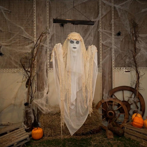 Bonecos Halloween Fantasma Assustador Decoração Move E Som