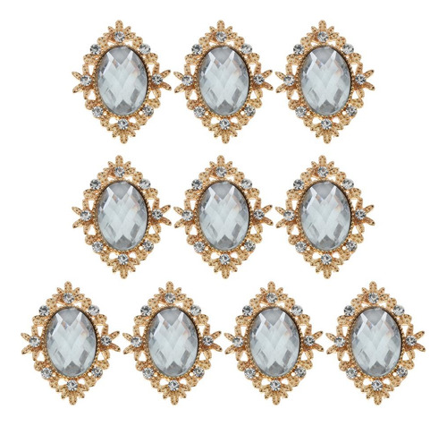 6 Botones De Cristal 25mm