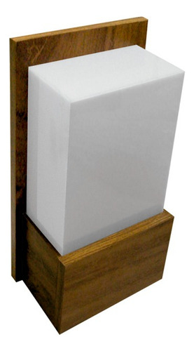 Arandela De Madeira Retangular Imbuia Ou Tabaco 30 Cm 3002