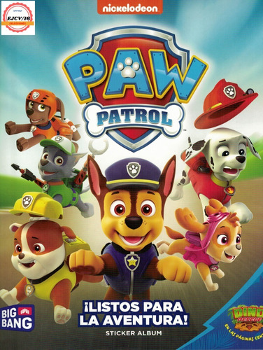 Álbum + 50 Sobres Paw Patrol ¡listos Para La Aventura!