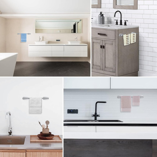 Juego De Accesorios De Baño Con 2 Toalleros Autoadhesivos, S