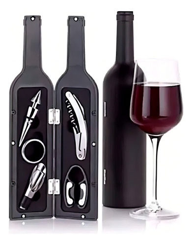 Set De Vino Sacacorchos Con Forma De Botella