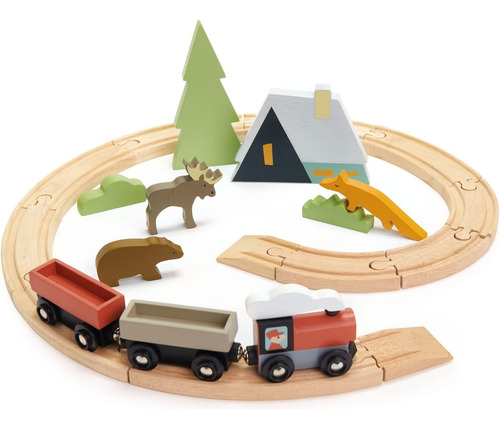 Juguetes De Hoja Tierna - Treetops Train Set - Hermoso Juego