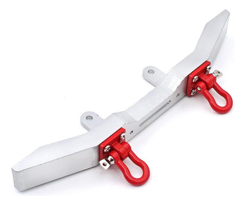 2 X 1/16 Parachoques Delantero De Metal Con Gancho De Plata