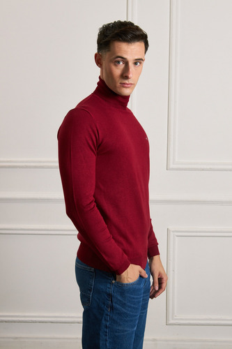 Polera Hombre Brooksfield Cuello Alto Tejido Liso 4081b