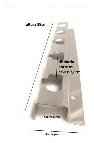 Imagem 6 de 8 de Conjunto Suporte Churrasqueira + Grelha Argentina Inox 40cm