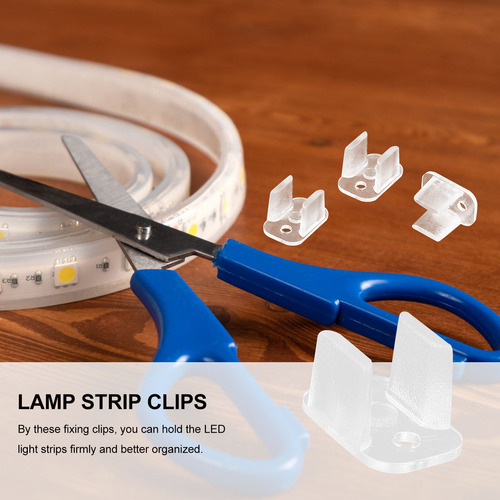 100 Tiras De Luces Led, Clips De Plástico, Tiras Led De Fija