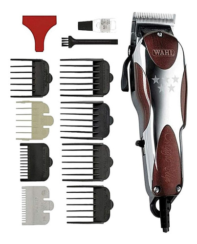 Imagen 4 de 4 de Wahl Professional 5 Star Magic Clip 8451 plata y roja 220V