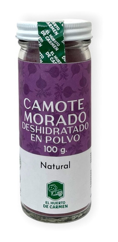 Camote Morado Deshidratado En Polvo 100g Huerto De Carmen