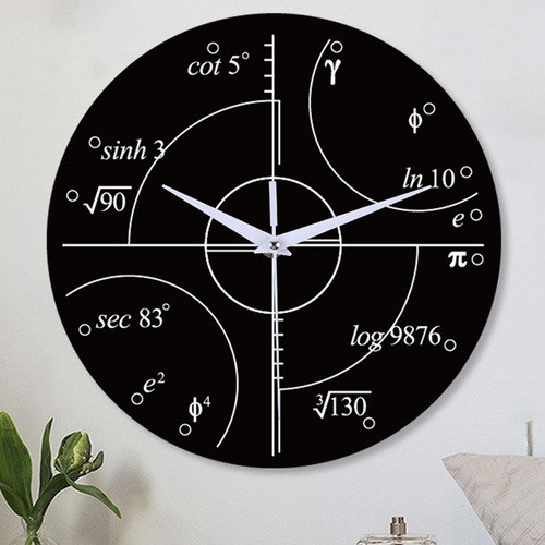 Reloj De Pared Moderno Redondo De Matemáticas Parábola