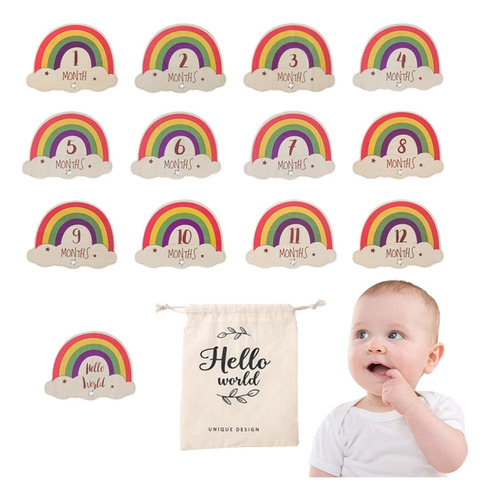Tarjetas De Hitos Del Bebé, Letrero Hitos Del Bebé Del Arco