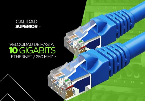 Imagen 6 de 10 de Cable Red 3 Metros Cat 6 Rj45 Utp Armado Ethernet Interior